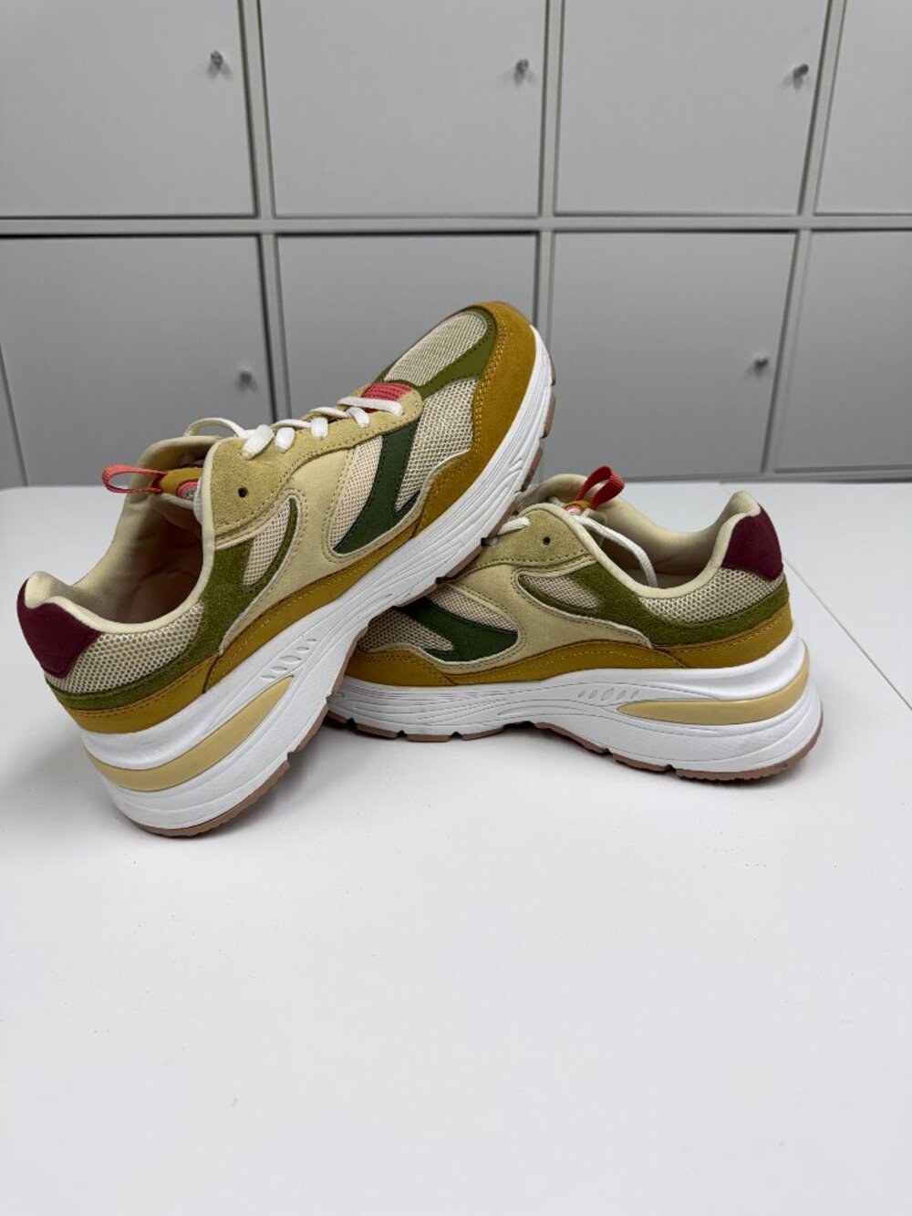 Desigual Retro Chunky Running Sneakers Womens Size 8 Earth Tones LIKE NEW!